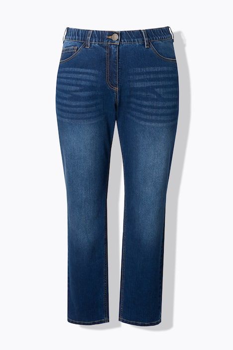 Jean Boyfriend en denim stretch, coupe 5 poches et aille confortable