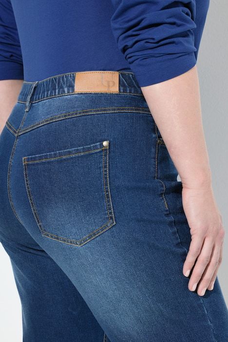 Jean Boyfriend en denim stretch, coupe 5 poches et aille confortable