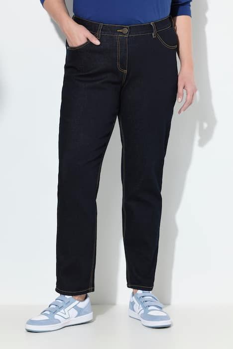 Jean Boyfriend en denim stretch, coupe 5 poches et aille confortable