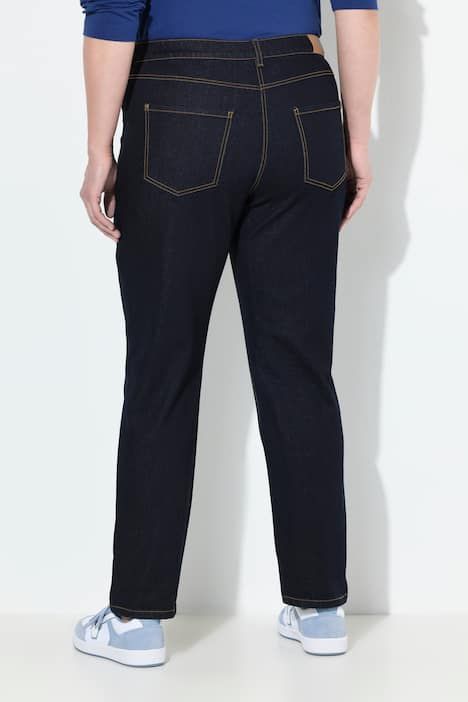 Jean Boyfriend en denim stretch, coupe 5 poches et aille confortable