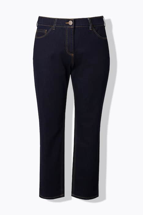 Jean Boyfriend en denim stretch, coupe 5 poches et aille confortable