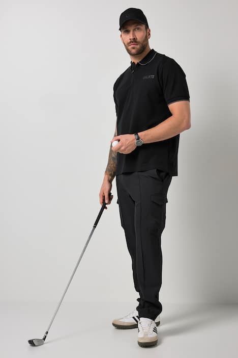 Polo JAY-PI en piqué, technologie FLEXNAMIC®, manches courtes et fermeture zippée, collection golf - jusqu'au 7 XL