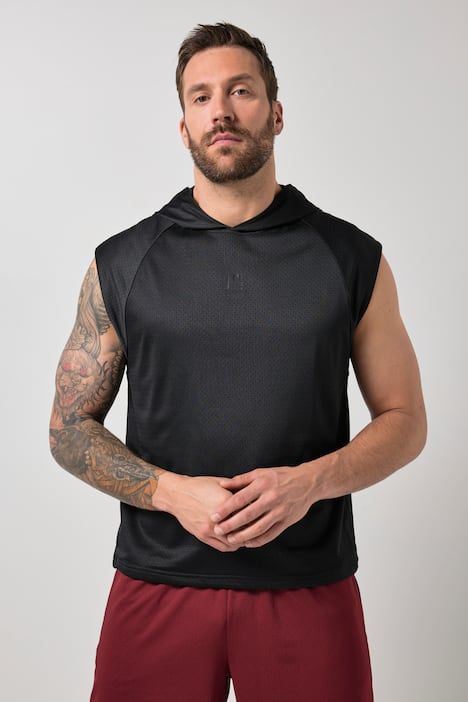 Sweat-shirt à capuche JAY-PI, en mesh, ventre confort et séchage QuickDry, collection Fitness - jusqu'au 7 XL
