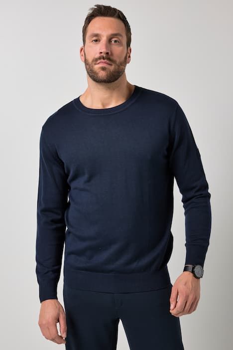 Pull JP 1880 col rond, maille fine et légère, flocage - jusqu'au 7 XL