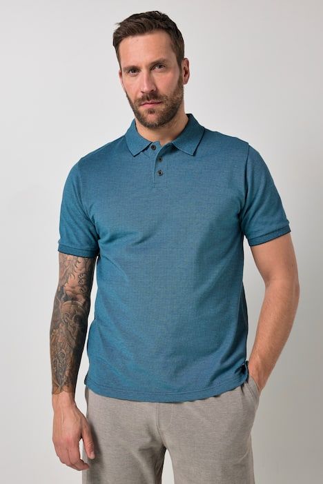 Polo JP 1880 en piqué TwoTone, manches courtes - jusqu'au 8 XL