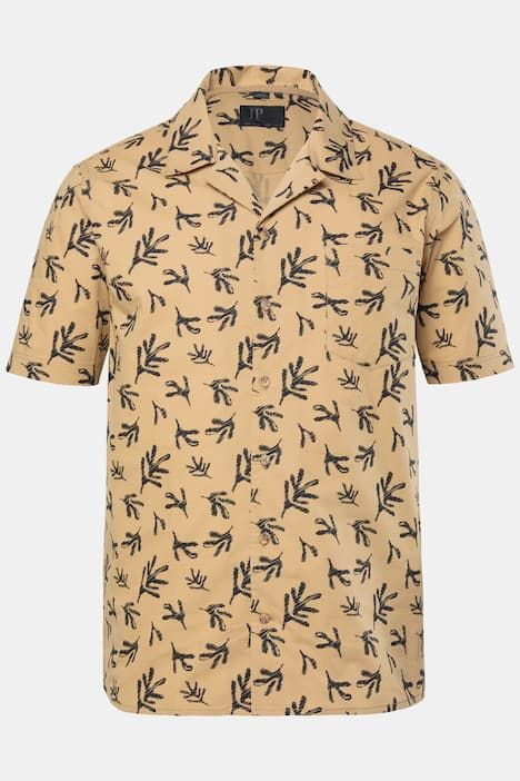 Chemise JP 1880 à manches courtes, col cubain et imprimé all-over, coupe Cuba-Fit - jusqu'au 8 XL