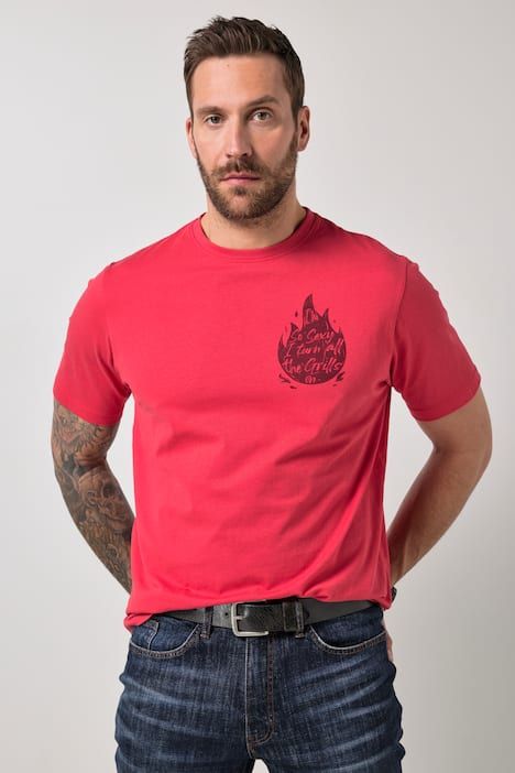 Lot de 2 t-shirts JP 1880 à manches courtes, imprimé poitrine - jusqu'au 8 XL