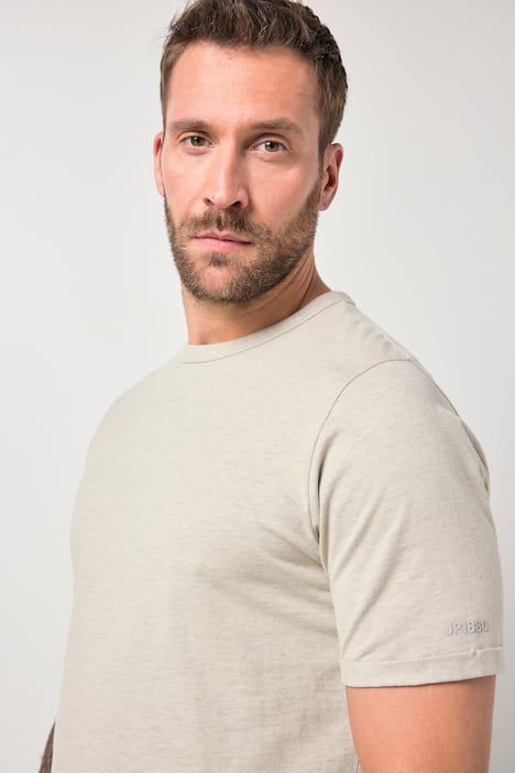 T-shirt JP 1880 en jersey chiné, manches courtes - jusqu'au 8 XL