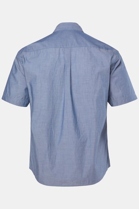 Chemise JP 1880 en chambray, manches courtes et col Kent, 2 poches, coupe Modern Fit - jusqu'au 8 XL