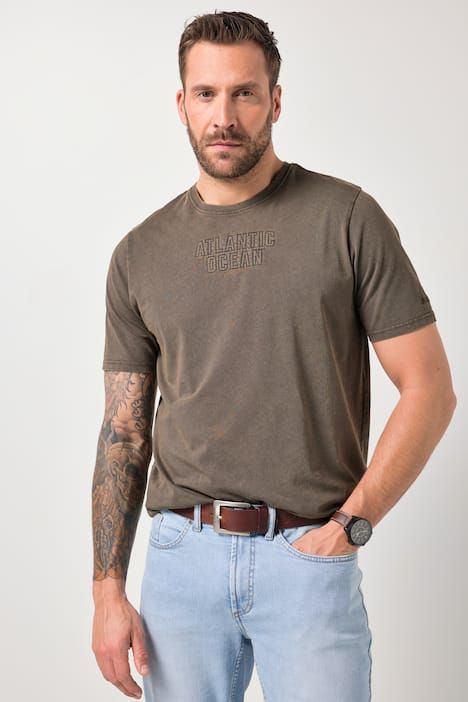 T-shirt JP 1880 esprit vintage, finition FLEXNAMIC®, manches courtes et flocage - jusqu'au 8 XL