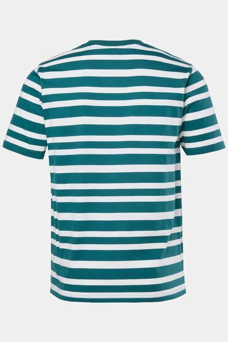 T-shirt JP 1880 à rayures, manches courtes - jusqu'au 8 XL