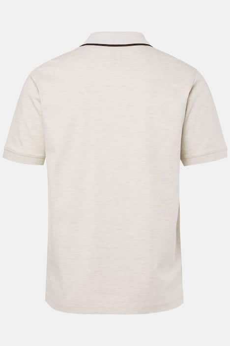 Polo JP 1880 en piqué, technologie FLEXNAMIC®, manches courtes et fermeture zippée - jusqu'au 8 XL