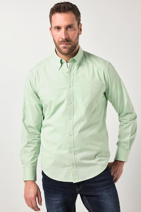 Chemise JP 1880 avec finition FLEXNAMIC®, manches longues et col à pointes boutonnées, coupe Modern Fit