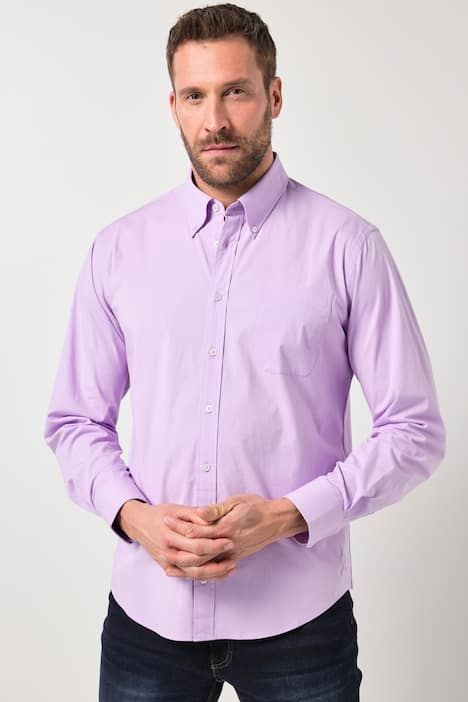 Chemise JP 1880 avec finition FLEXNAMIC®, manches longues et col à pointes boutonnées, coupe Modern Fit