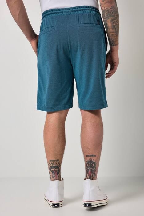 Bermuda JP 1880 en piqué TwoTone (ton sur ton), taille élastique, coupe Relaxed Fit - jusqu'au 8 XL