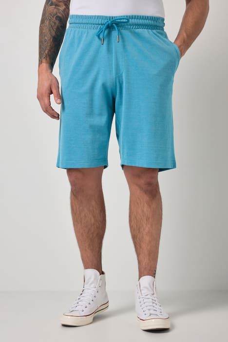 Bermuda JP 1880 en piqué TwoTone (ton sur ton), taille élastique, coupe Relaxed Fit - jusqu'au 8 XL