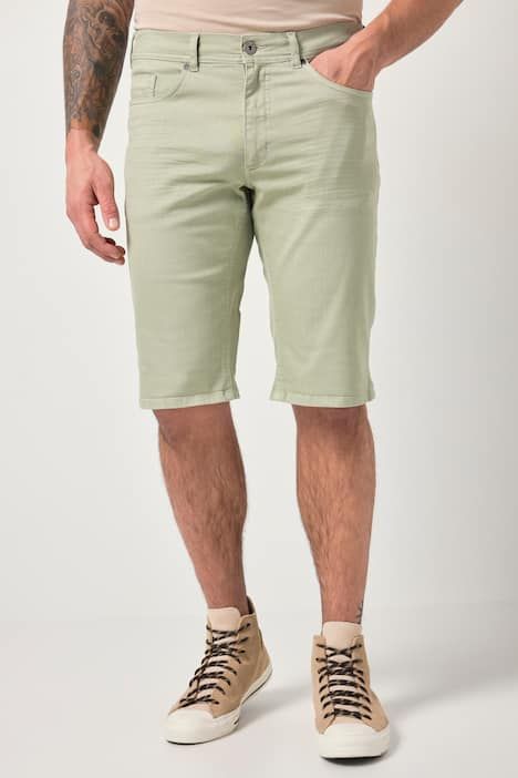 Bermuda en denim coloré JP 1880, technologie FLEXNAMIC®, coupe Straight Fit 5 poches - jusqu'à la taille 74