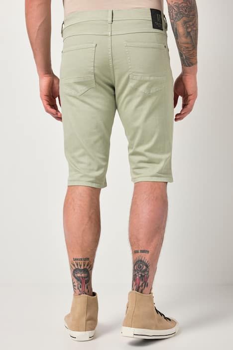 Bermuda en denim coloré JP 1880, technologie FLEXNAMIC®, coupe Straight Fit 5 poches - jusqu'à la taille 74