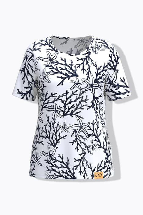 T-shirt à manches courtes, imprimé all-over (intégral) et label OEKO-TEX