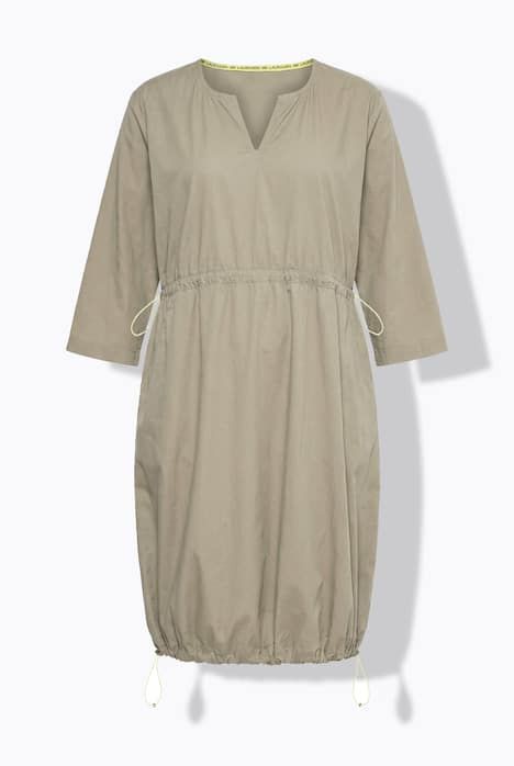 Robe en popeline, avec cordons sous tunnel