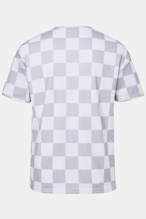 T-shirt en mesh STHUGE, coupe oversize, manches courtes et motif - jusqu'au 8 XL