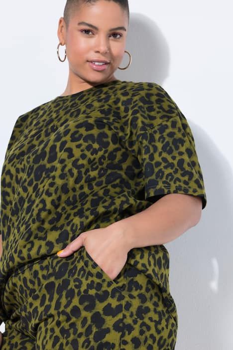 Pyjama deux pièces (short), motif léopard coloré