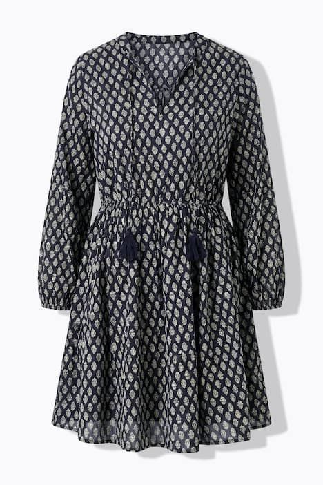 Robe courte, matière texturée avec motif, coupe confortable