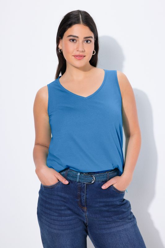 Débardeur coupe Classic Fit, bretelles larges et décolleté en V