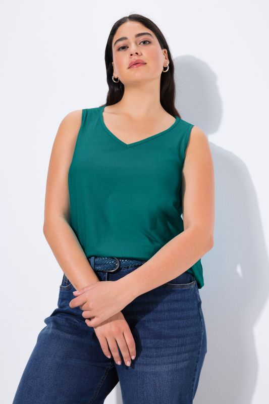 Débardeur coupe Classic Fit, bretelles larges et décolleté en V