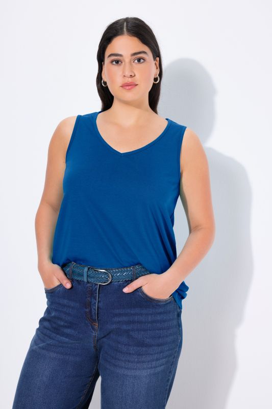 Débardeur coupe Classic Fit, bretelles larges et décolleté en V