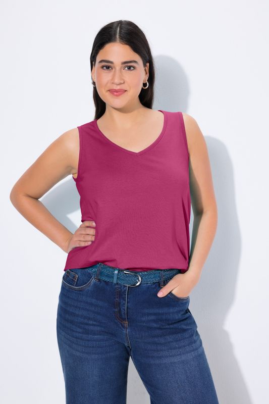 Débardeur coupe Classic Fit, bretelles larges et décolleté en V