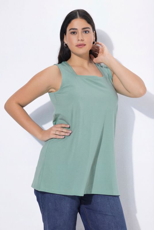 Top long Classic à décolleté carré, sans manches