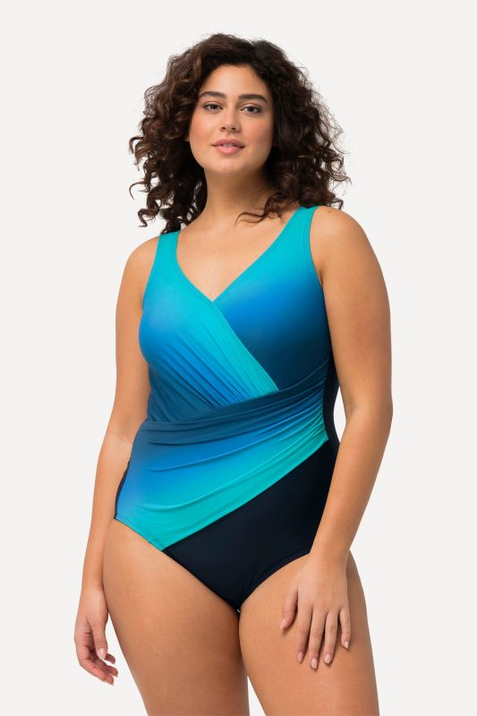 Maillot de bain à bonnets souples, dégradé de couleurs, matière recyclée