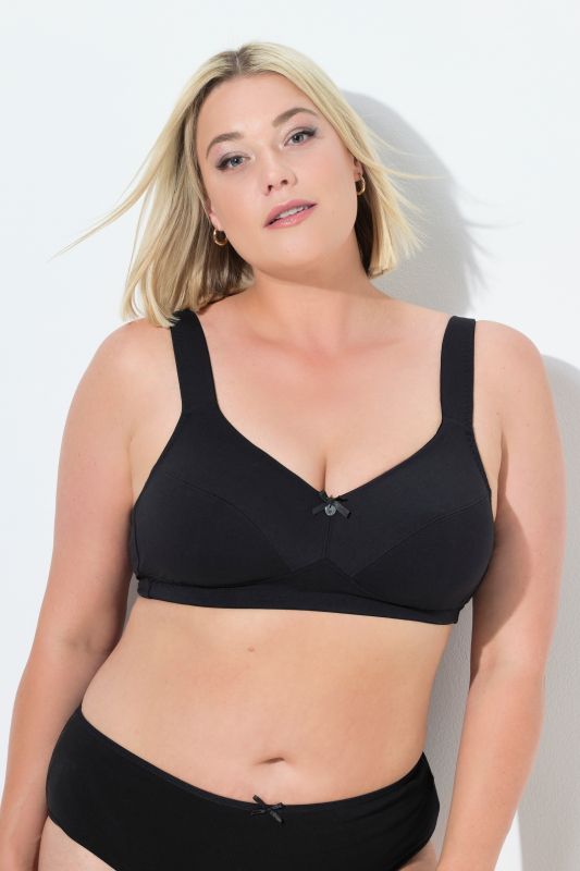 Soutien-gorge souple. Sans armatures. Bretelles larges - bonnet C-E