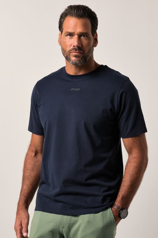 T-shirt JP 1880 à manches courtes, col rond et logo en relief - jusqu'au 8 XL