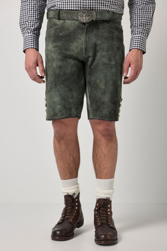 Bermuda en cuir suédé de chevreau JP1880, inspiré du costume traditionnel bavarois - jusqu'au 74