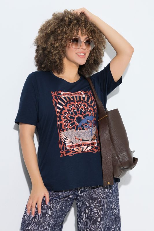 T-shirt motif imprimé, coupe Classic Fit, décolleté rond et manches courtes