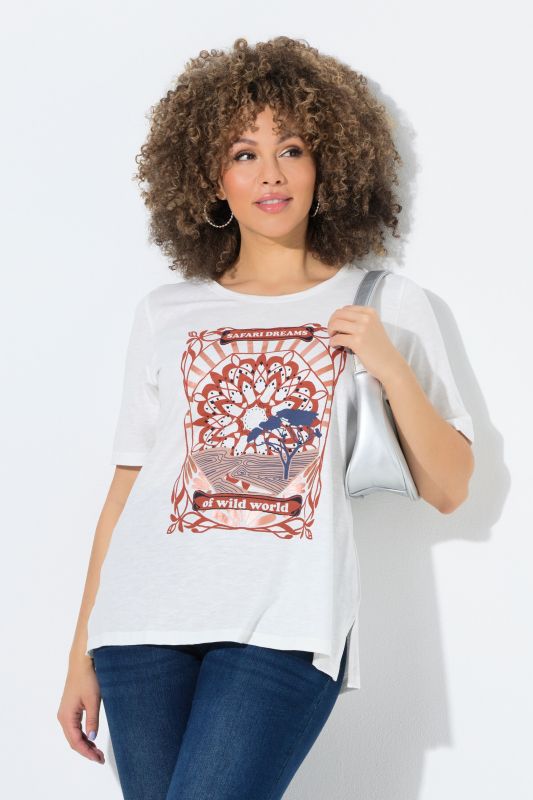 T-shirt motif imprimé, coupe Classic Fit, décolleté rond et manches courtes