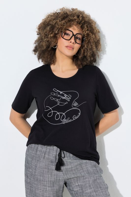 T-shirt motif imprimé, coupe Classic Fit, décolleté rond et manches courtes