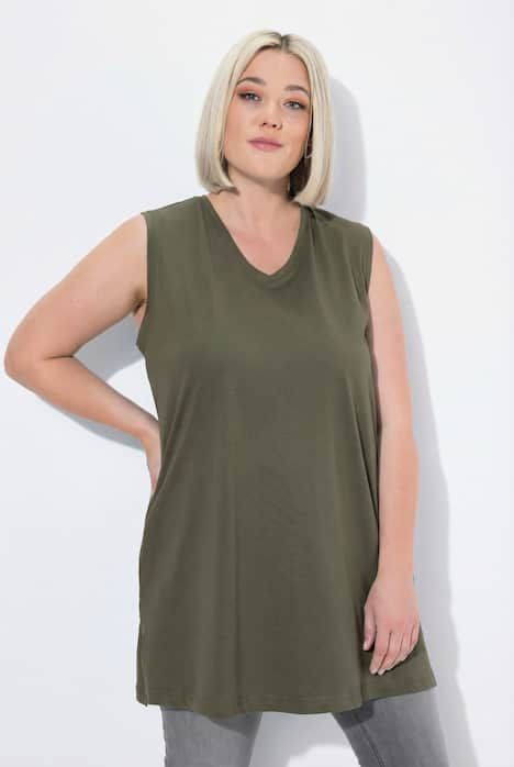 Débardeur en coton. Coupe Relaxed à encolure V