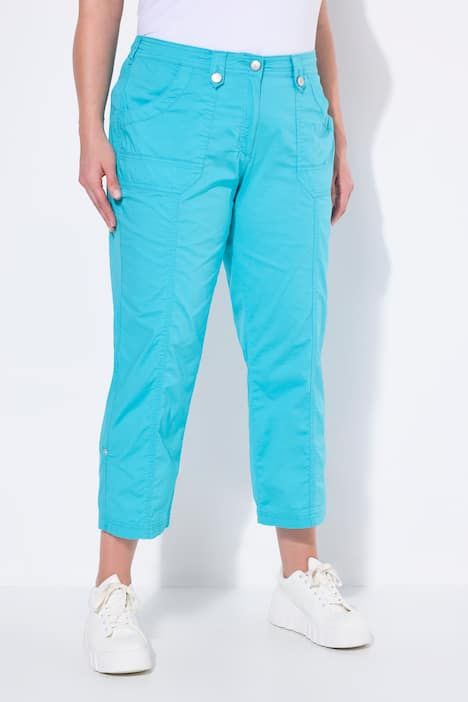 Pantalon cargo 7/8. Taille confortable, Attaches