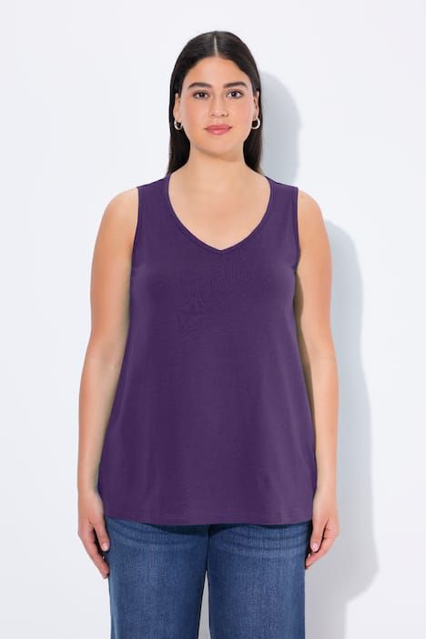 Débardeur coupe Classic Fit, bretelles larges et décolleté en V