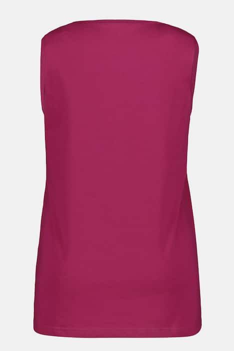 Débardeurs en lot de 2, rayures/uni. Col V, sans manches