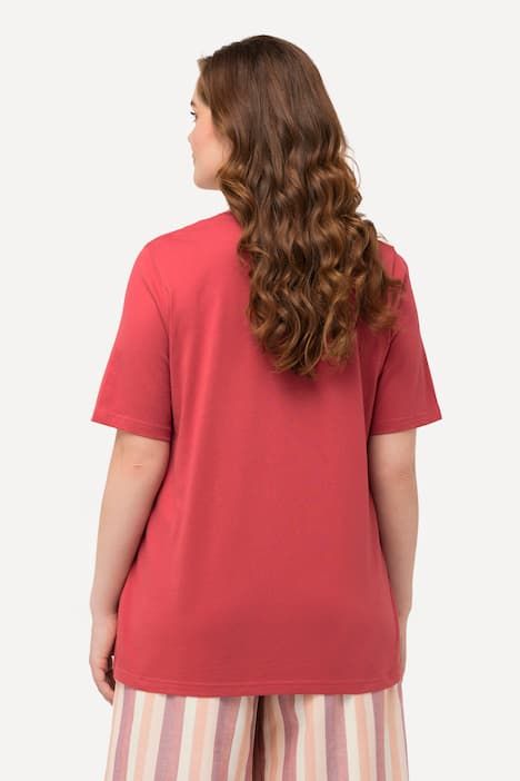 T-shirts en coton bio. Col en V et manches courtes. Lot de 2