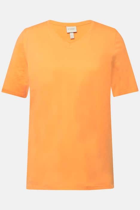 T-shirts en coton bio. Col en V et manches courtes. Lot de 2