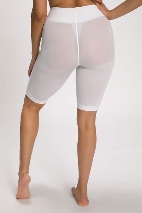 Cycliste, 80 deniers. Protège des cuisses contre les frottements, longueur aux genoux.