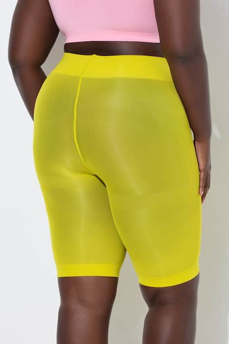 Cycliste, 80 deniers. Protège des cuisses contre les frottements, longueur aux genoux.