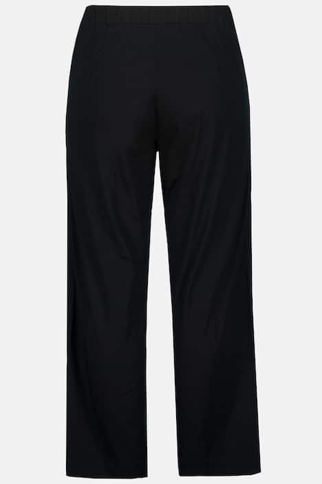 Pantalon chino Ruby 7/8 - taille élastique, jambe droite et large
