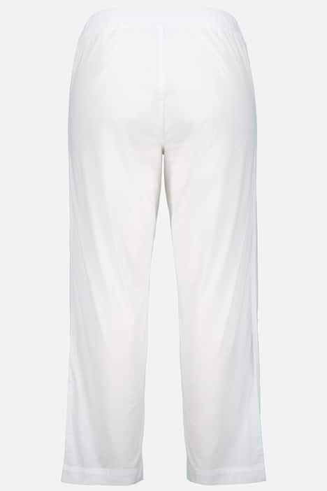 Pantalon chino Ruby 7/8 - taille élastique, jambe droite et large