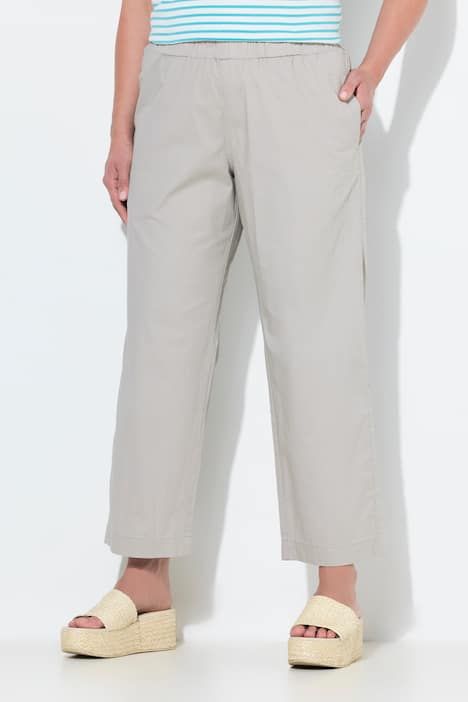 Pantalon chino Ruby 7/8 - taille élastique, jambe droite et large